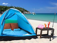 Beachfront camping Koh Phangan