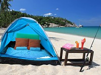 Beachfront camping Koh Phangan